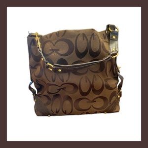 Brown G Monogram Canvas Tote Bag